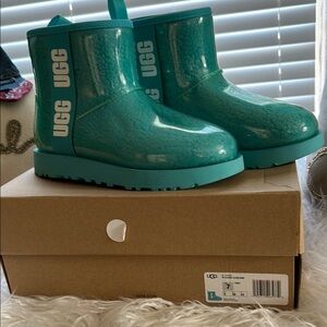 UGG Blue Rain & Snow Boots Waterproof Ankle-Height